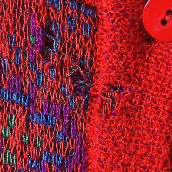 ESCADA BY MARGARETHA LEV‎ MOHAIR BLEND PAISLEY CHUNKY VINTAGE SWEATER SIZE 42 - Picture 8 of 15